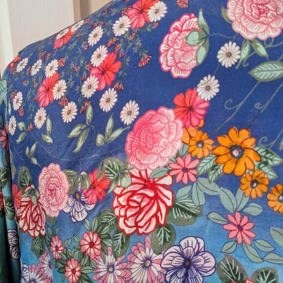 Johnny Was 100% Silk Anastasia Kimono Reversible M - Picture 13 of 16